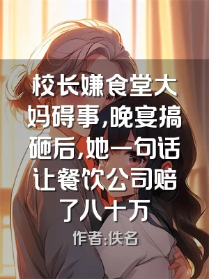 校长嫌食堂大妈碍事，晚宴搞砸后，她一句话让餐饮公司赔了八十万
