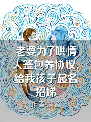 老婆为了哄情人签包养协议，给我孩子起名招娣