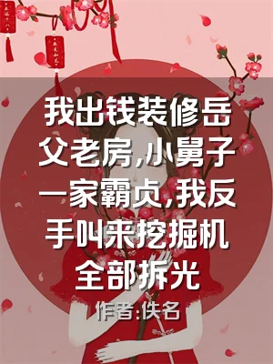 我出钱装修岳父老房，小舅子一家霸占，我反手叫来挖掘机全部拆光