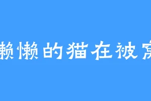懒懒的猫在被窝