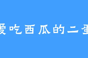 爱吃西瓜的二蛋